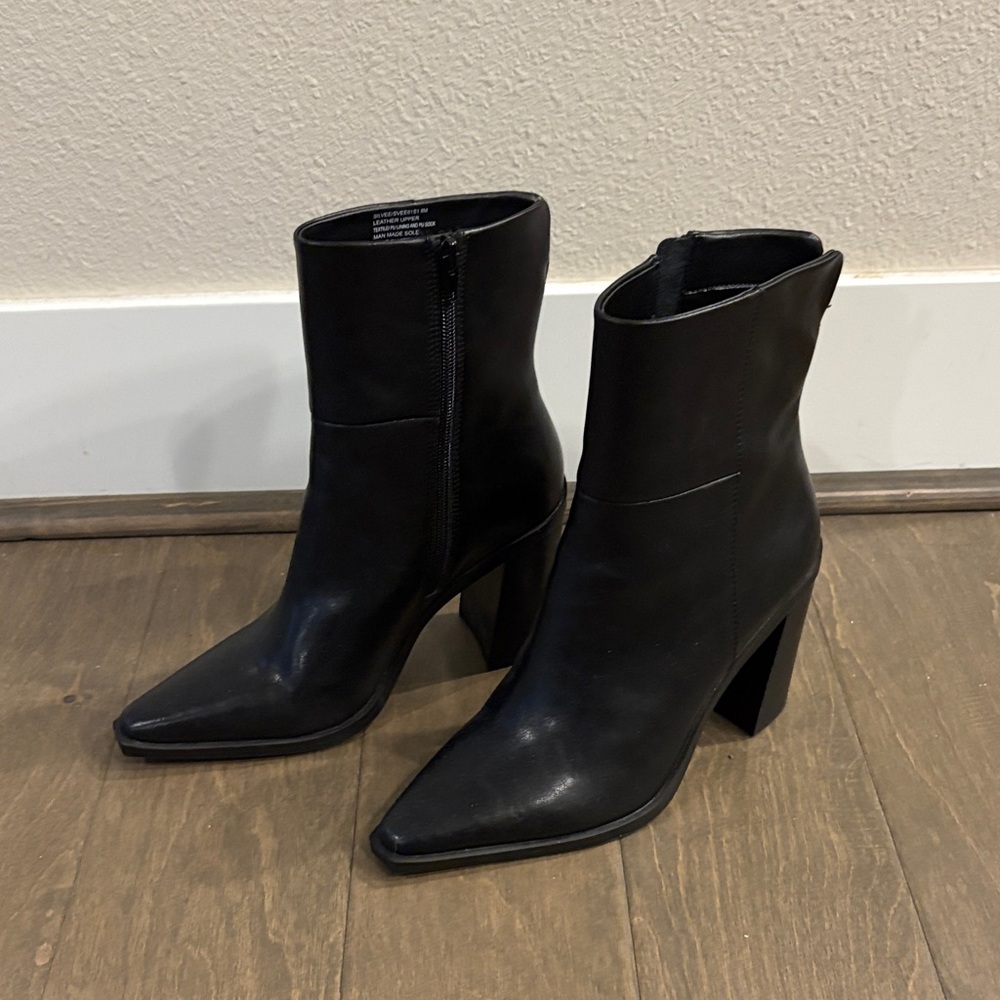 Steve Madden Sleek Black Heeled Boots